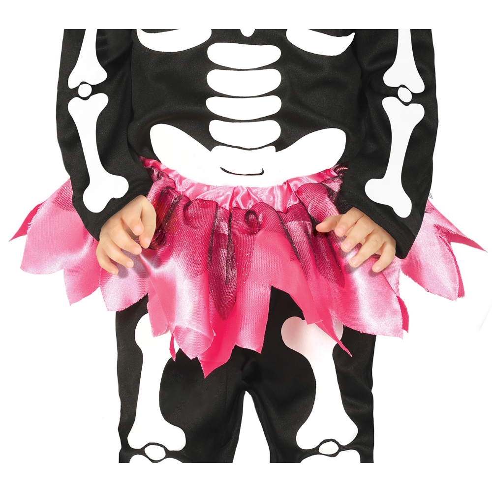 COSTUME VESTITO SKELETON TRAVESTIMENTO SCHELETRO MINNIE PER BAMBINI HALLOWEEN CARNEVALE COSPLAY