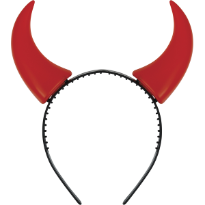 CERCHIETTO CON CORNA DIAVOLO ROSSE ACCESSORI PER ABITO VESTITO TRAVESTIMENTO CARNEVALE HALLOWEEN - 16664