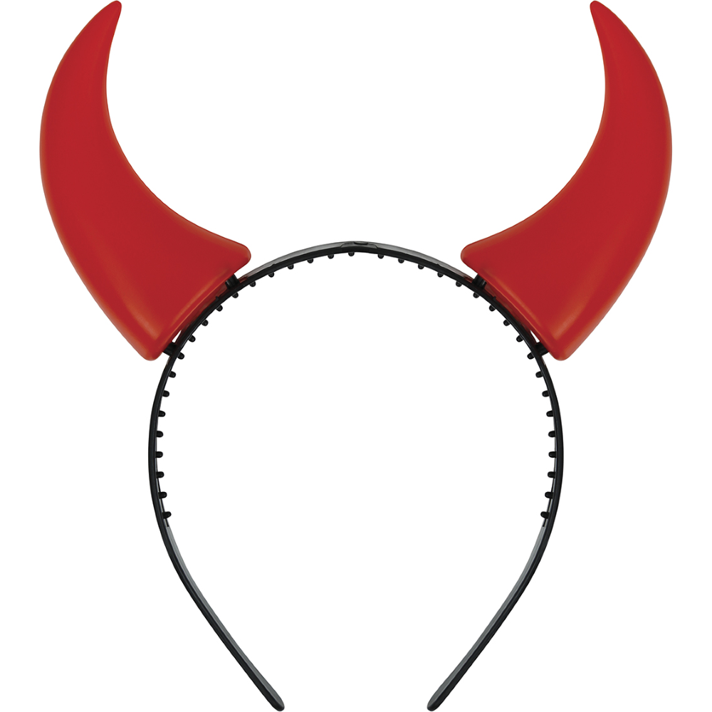 CERCHIETTO CON CORNA DIAVOLO ROSSE ACCESSORI PER ABITO VESTITO TRAVESTIMENTO CARNEVALE HALLOWEEN - 16664