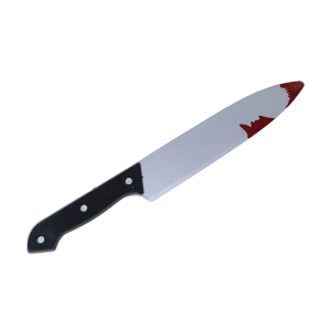 COLTELLO INSANGUINATO 30 CM ACCESSORI CARNEVALE HALLOWEEN - 17521