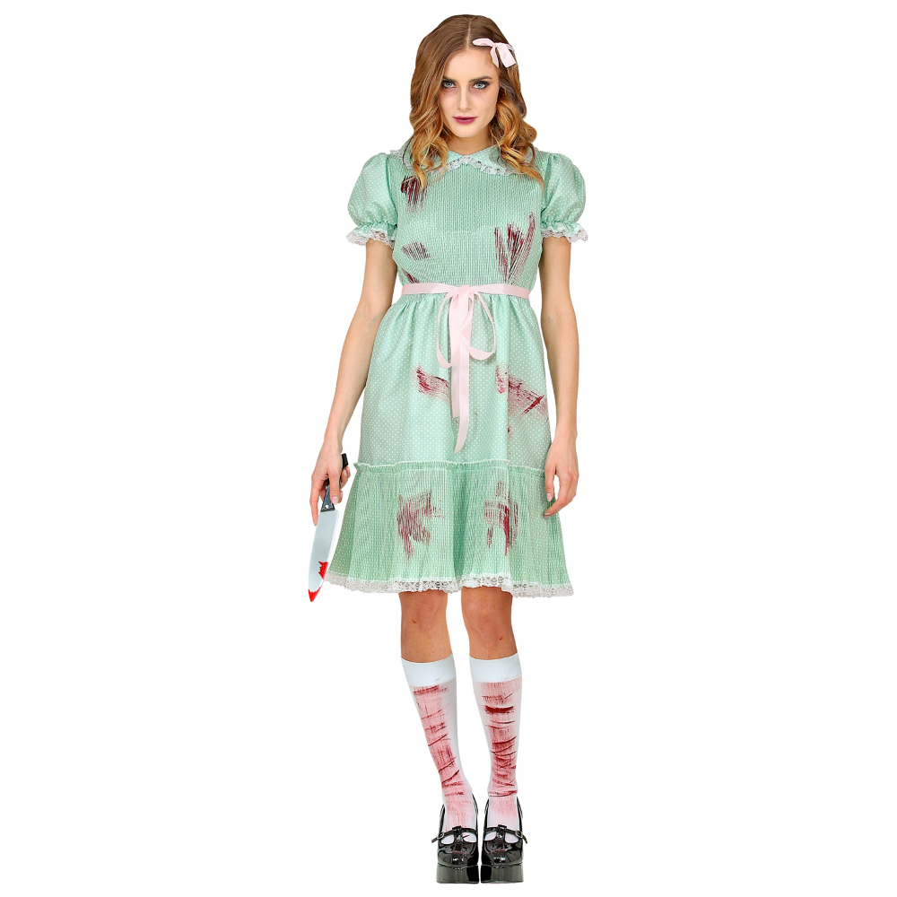 COSTUME BAMBOLA ASSASSINA PER ADULTI TRAVESTIMENTO HALLOWEEN CARNEVALE COSPLAY SHINING - 1031