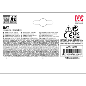 COSTUME PIPISTRELLO IN PELUCHE TRAVESTIMENTO PER BAMBINI HALLOWEEN CARNEVALE COSPLAY - 1622