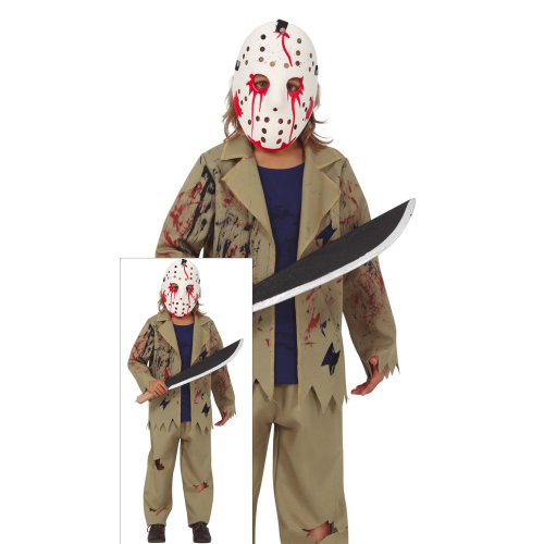 COSTUME VESTITO JAZZ DEAD TRAVESTIMENTO VENERDÌ 13 PER BAMBINI HALLOWEEN CARNEVALE COSPLAY