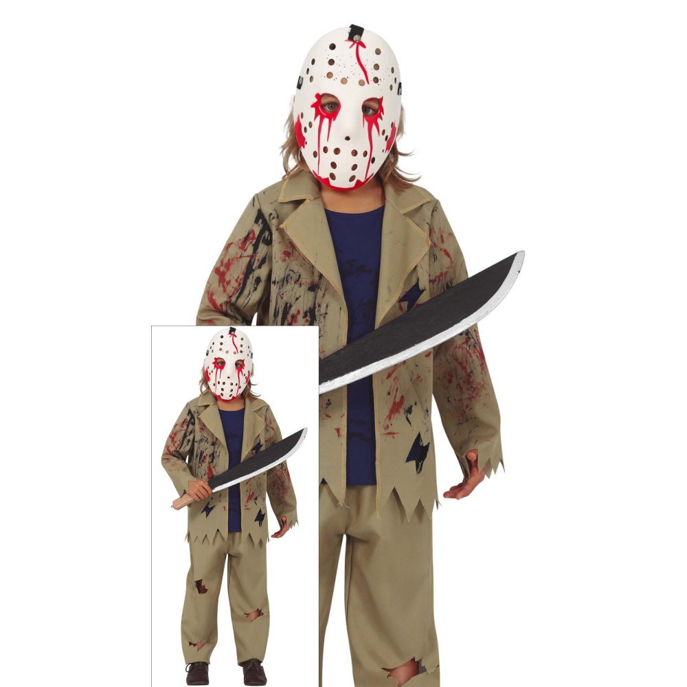COSTUME VESTITO JAZZ DEAD TRAVESTIMENTO VENERDÌ 13 PER BAMBINI HALLOWEEN CARNEVALE COSPLAY