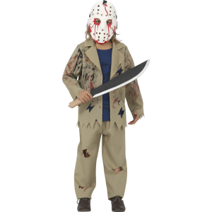 COSTUME VESTITO JAZZ DEAD TRAVESTIMENTO VENERDÌ 13 PER BAMBINI HALLOWEEN CARNEVALE COSPLAY