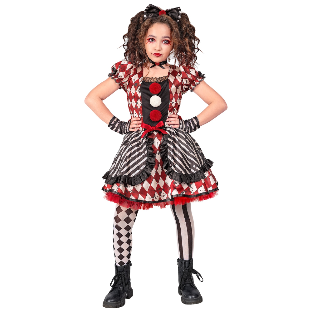 COSTUME BAMBOLA ARLECCHINO VESTITO TRAVESTIMENTO CARNEVALE HALLOWEEN COSPLAY - 4270