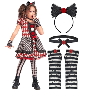 COSTUME BAMBOLA ARLECCHINO VESTITO TRAVESTIMENTO CARNEVALE HALLOWEEN COSPLAY - 4270
