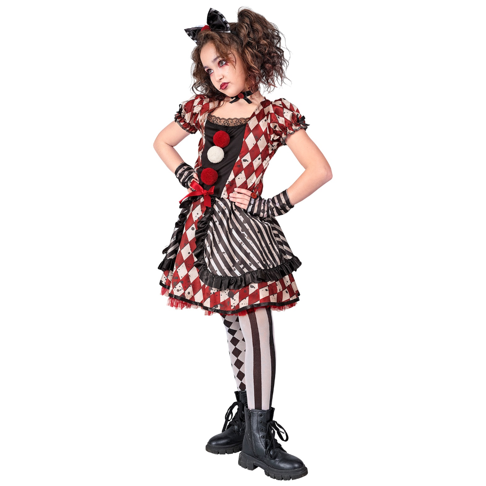 COSTUME BAMBOLA ARLECCHINO VESTITO TRAVESTIMENTO CARNEVALE HALLOWEEN COSPLAY - 4270