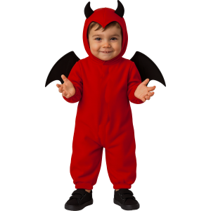 COSTUME VESTITO LITTLE DEEMON TRAVESTIMENTO DIAVOLETTO PER BAMBINI HALLOWEEN CARNEVALE COSPLAY