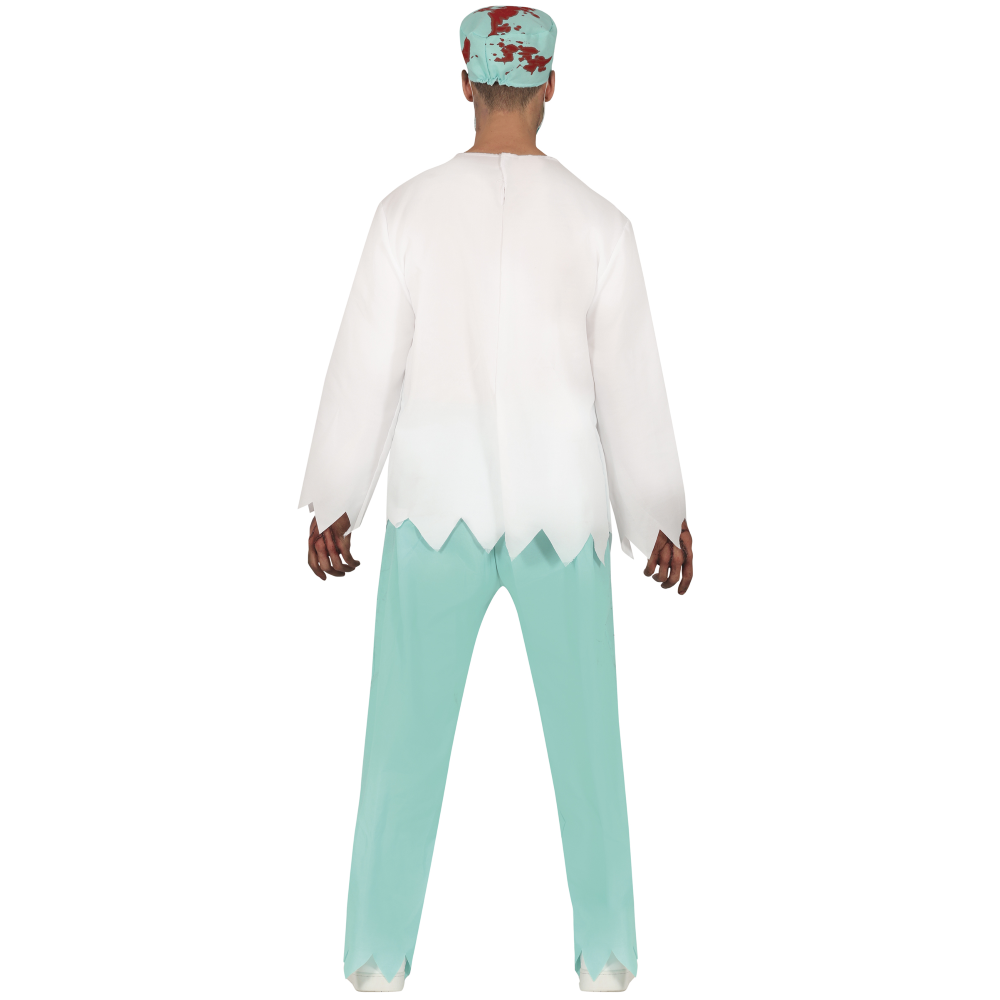 COSTUME VESTITO SURGEON ZOMBIE TRAVESTIMENTO CHIRURGO ZOMBIE PER ADULTI HALLOWEEN CARNEVALE COSPLAY