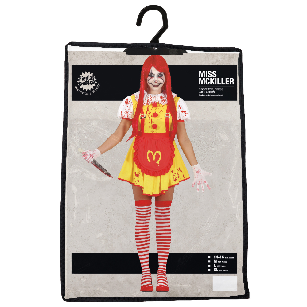 COSTUME MISS MCKILLER PER RAGAZZE VESTITO TRAVESTIMENTO HALLOWEEN COSPLAY - 7791