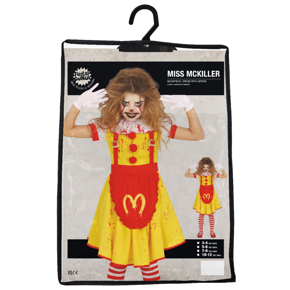 COSTUME MISS MCKILLER PER BAMBINE VESTITO TRAVESTIMENTO HALLOWEEN COSPLAY - 7801
