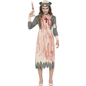 COSTUME VESTITO INFERMIERA ZOMBIE TRAVESTIMENTO PER RAGAZZE HALLOWEEN CARNEVALE COSPLAY - 7792