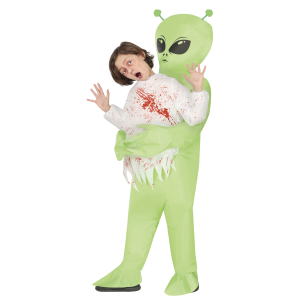 COSTUME CARRYNG ALIEN GONFIABILE PER BAMBINI VESTITO ALIENO TRAVESTIMENTO HALLOWEEN CARNEVALE COSPLAY