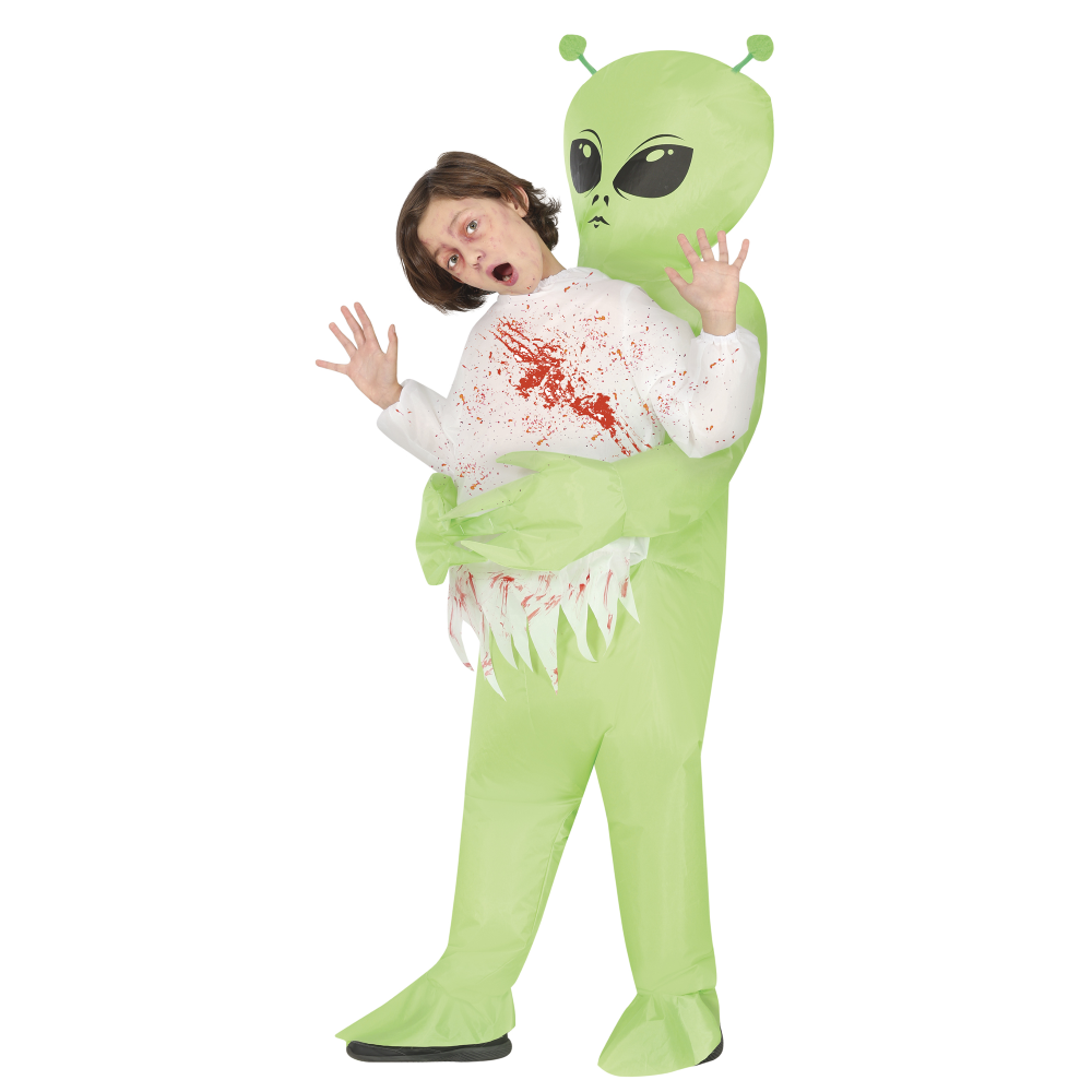 COSTUME CARRYNG ALIEN GONFIABILE PER BAMBINI VESTITO ALIENO TRAVESTIMENTO HALLOWEEN CARNEVALE COSPLAY