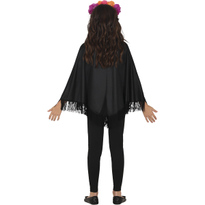 PONCHO DIA DE LOS MUERTOS ACCESSORIO TRAVESTIMENTO PER BAMBINI HALLOWEEN CARNEVALE FESTE A TEMA - 78150