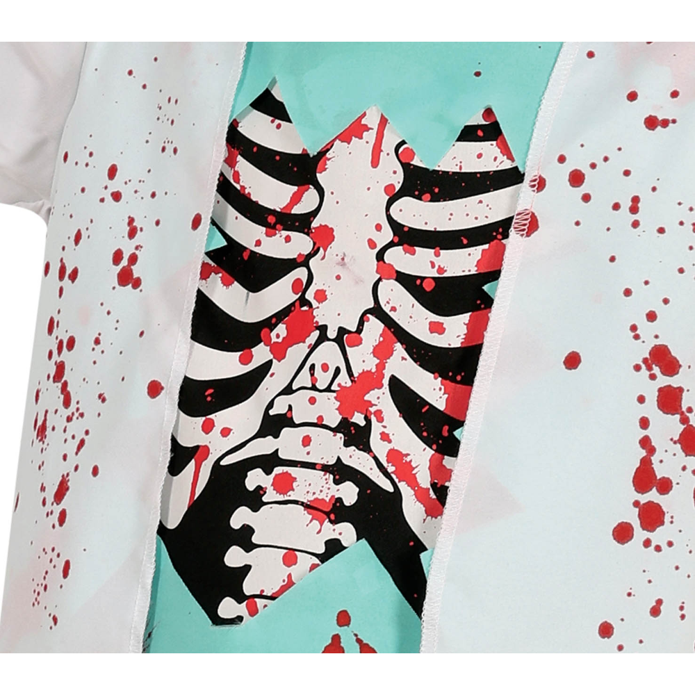 COSTUME DOTTORE MEDICO SCHELETRO ZOMBIE VESTITO TRAVESTIMENTO PER BAMBINI HALLOWEEN COSPLAY - 7815