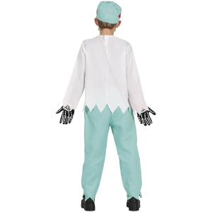 COSTUME DOTTORE MEDICO SCHELETRO ZOMBIE VESTITO TRAVESTIMENTO PER BAMBINI HALLOWEEN COSPLAY - 7815