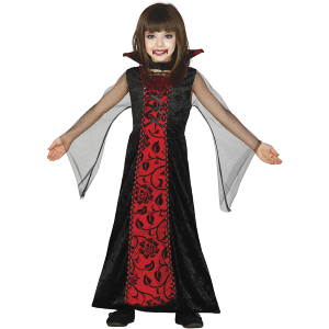 COSTUME VIMPIRE COUNTESS VESTITO TRAVESTIMENTO CONTESSA VAMPIRO PER BAMBINE HALLOWEEN COSPLAY
