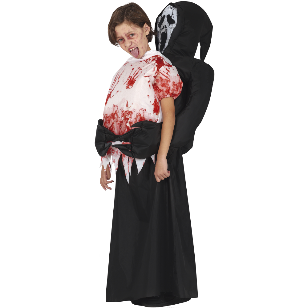 COSTUME THE DEATH INFLATABLE GONFIABILE PER BAMBINI VESTITO MORTE TRAVESTIMENTO HALLOWEEN CARNEVALE COSPLAY
