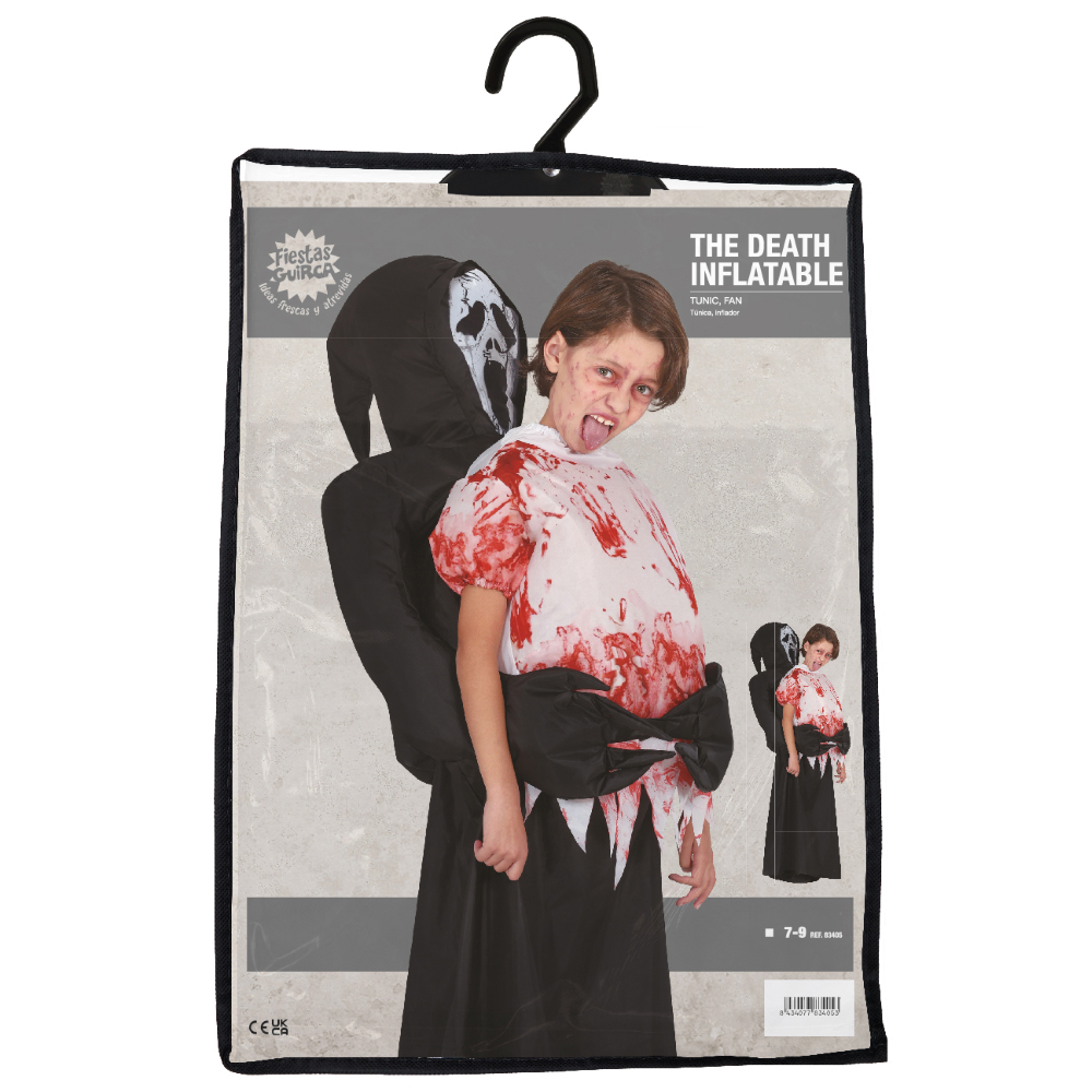 COSTUME THE DEATH INFLATABLE GONFIABILE PER BAMBINI VESTITO MORTE TRAVESTIMENTO HALLOWEEN CARNEVALE COSPLAY