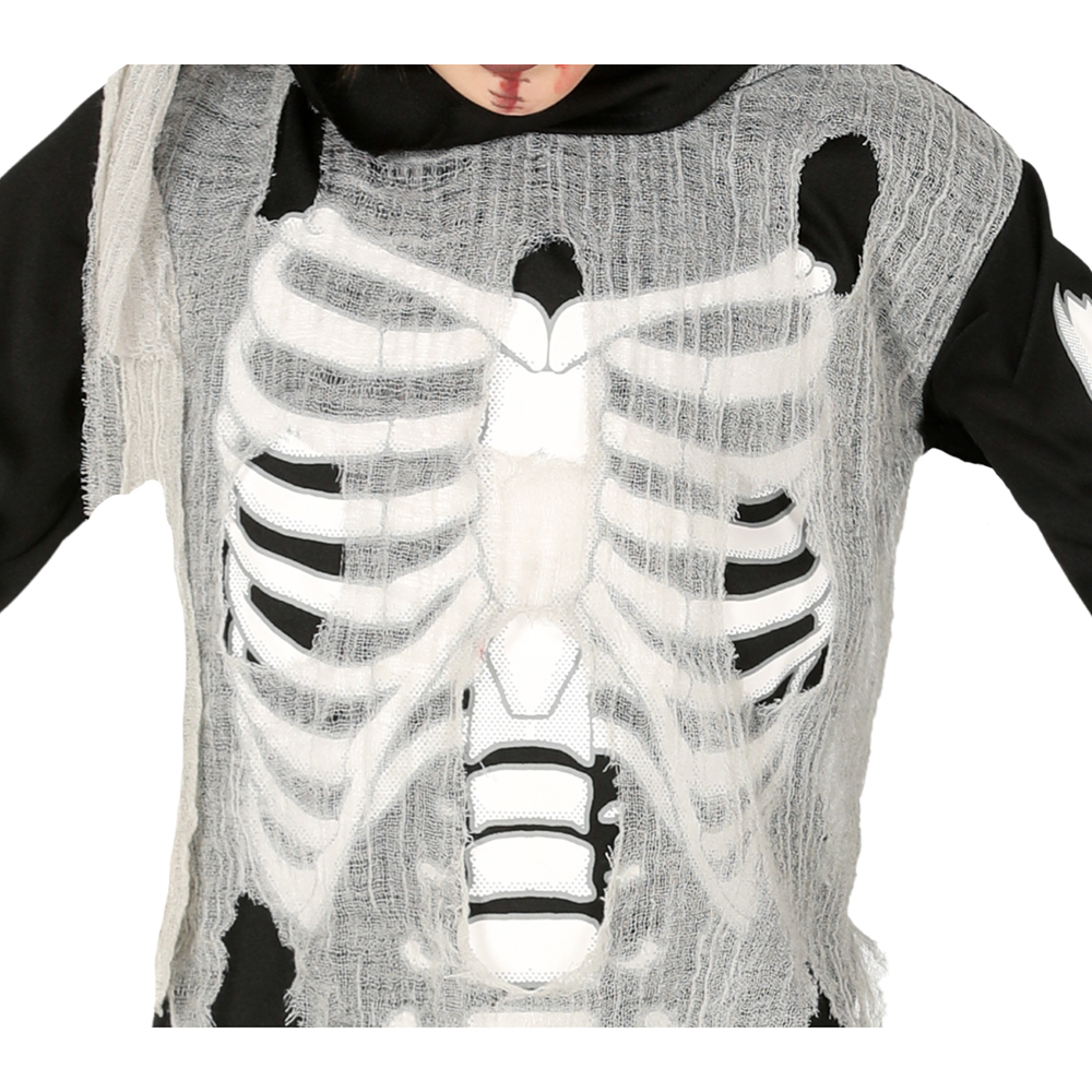 COSTUME SKELETON NINJA VESTITO TRAVESTIMENTO SCHELETRO NINJA PER BAMBINI HALLOWEEN COSPLAY