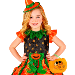BORSETTA DOLCETTO O SCHERZETTO ZUCCA ACCESSORI HALLOWEEN CARNEVALE BAMBINA - 7759F