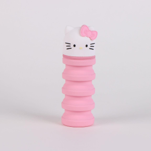 TOMBOLINO IN SILICONE HELLO KITTY SANRIO ASTUCCIO ESTENSIBILE PORTA CANCELLERIA 20 CM - 1716-1