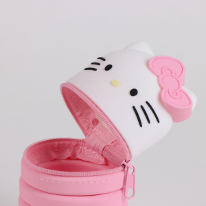 TOMBOLINO IN SILICONE HELLO KITTY SANRIO ASTUCCIO ESTENSIBILE PORTA CANCELLERIA 20 CM - 1716-1
