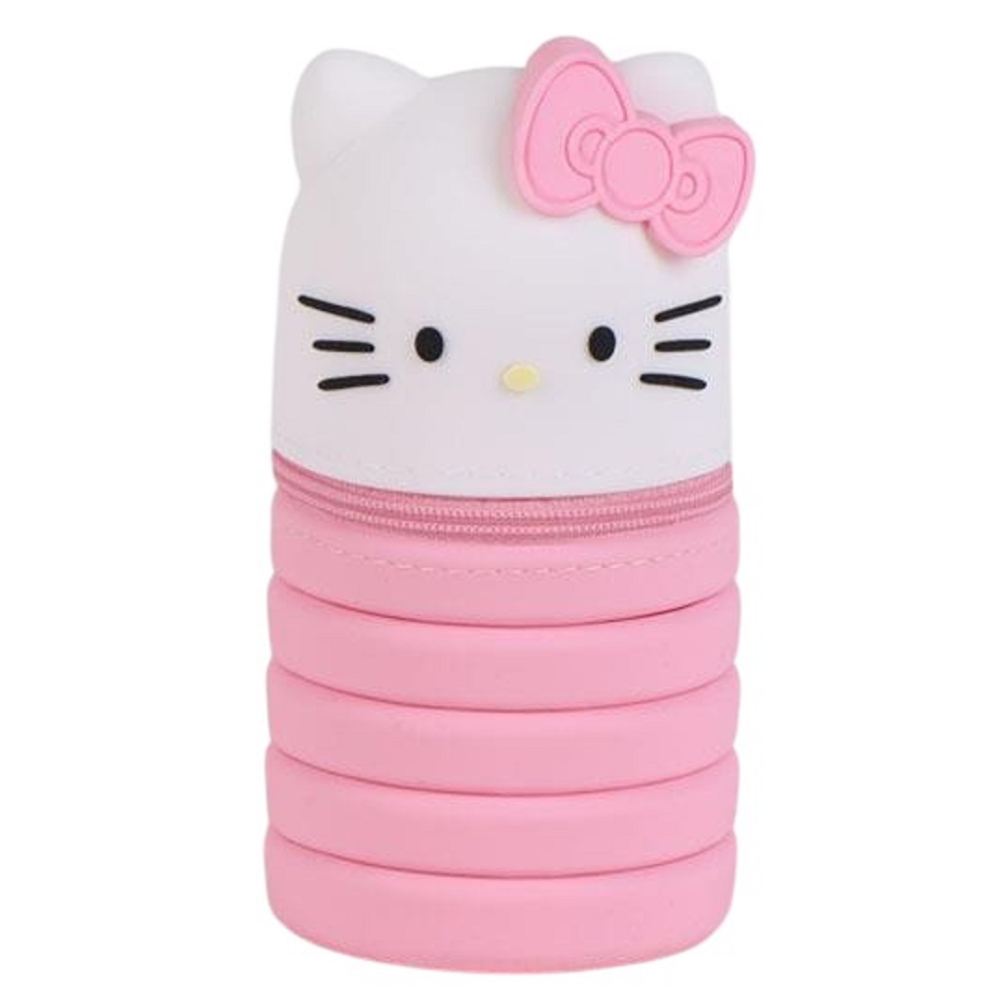TOMBOLINO IN SILICONE HELLO KITTY SANRIO ASTUCCIO ESTENSIBILE PORTA CANCELLERIA 20 CM - 1716-1