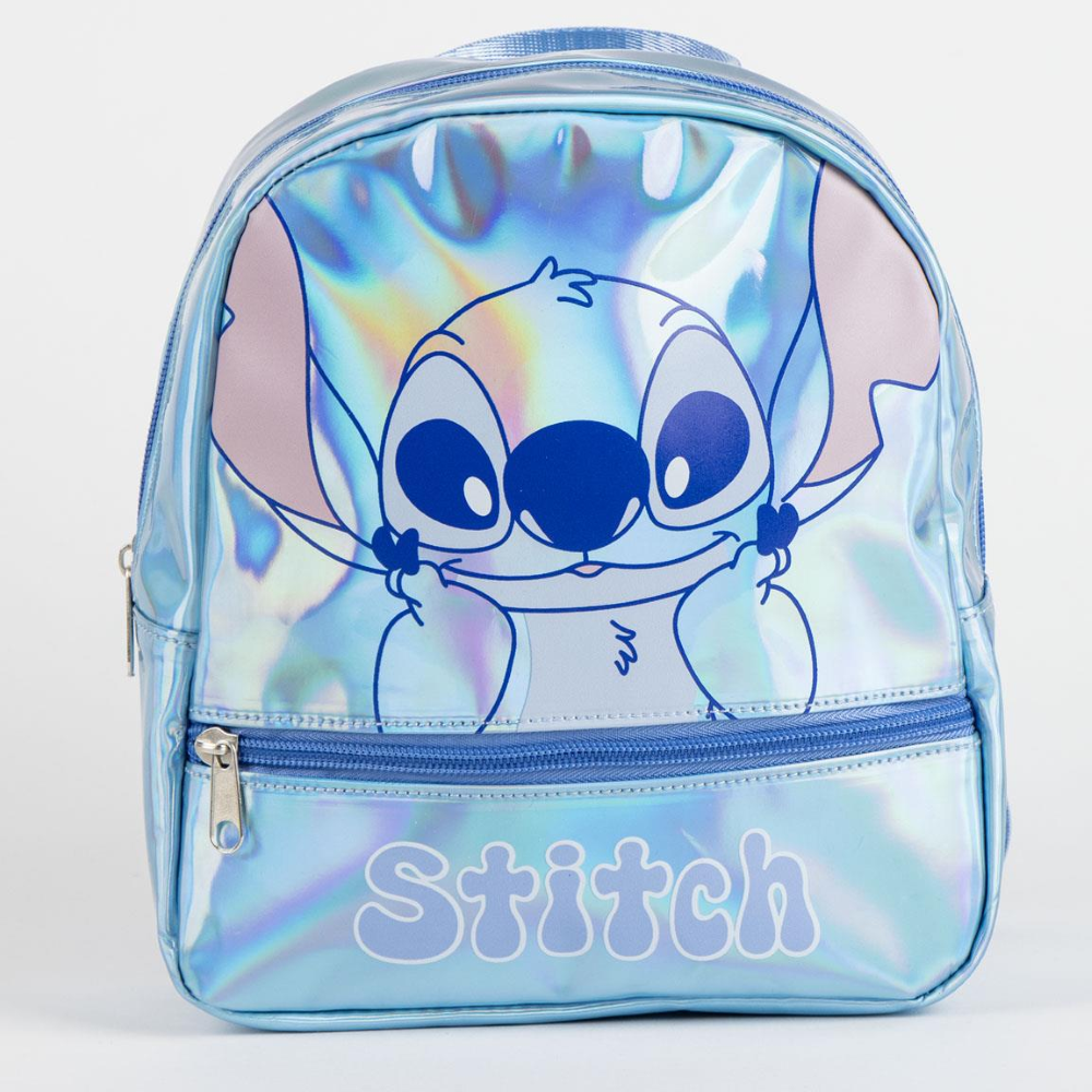 ZAINETTO DA PASSEGGIO STITCH DISNEY BORSA CASUAL IRIDESCENTE TEMPO LIBERO 23 CM - 6217