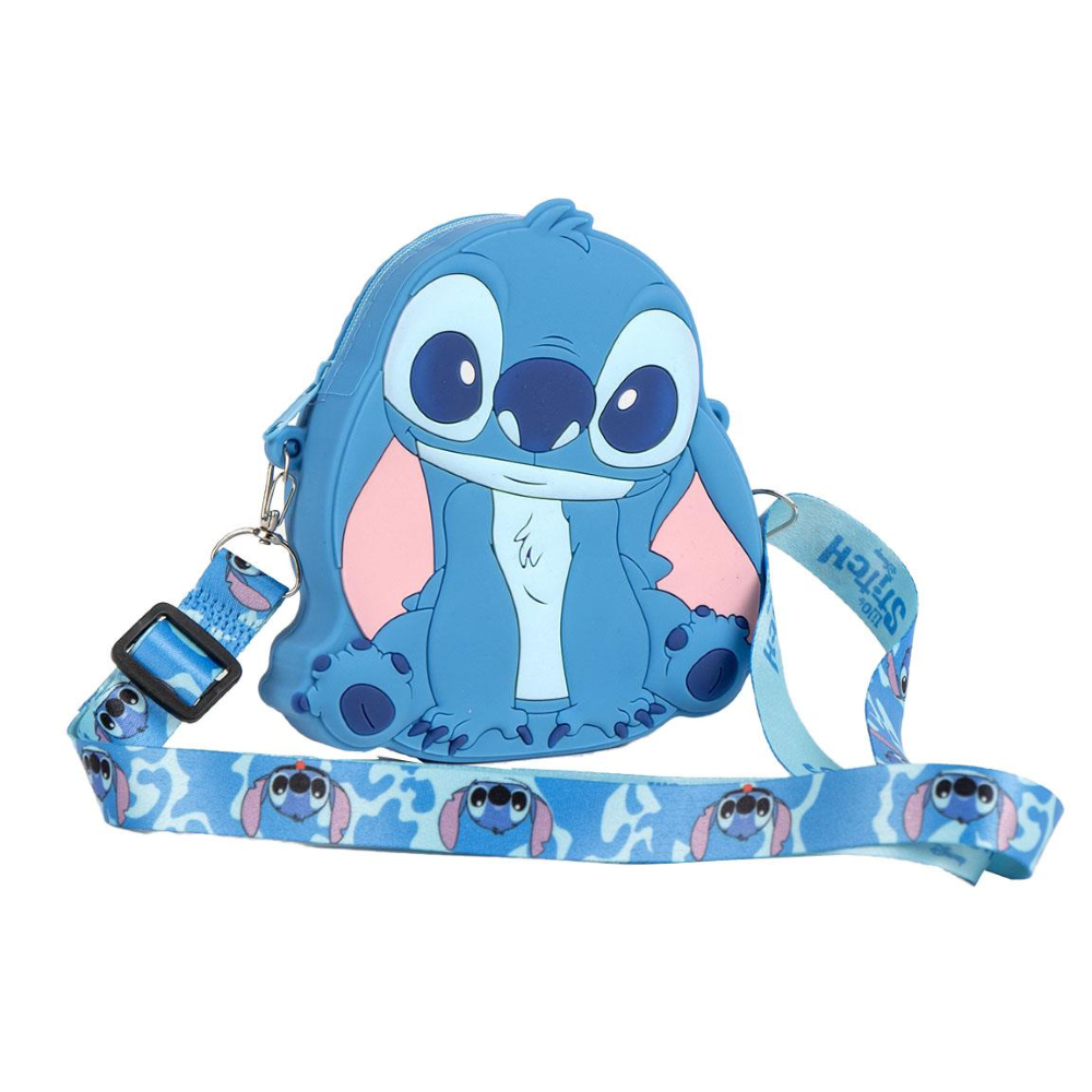 BORSETTA IN SILICONE STITCH DISNEY CON TRACOLLA REGOLABILE ACCESSORIO DA PASSEGGIO BAMBINI- 5924