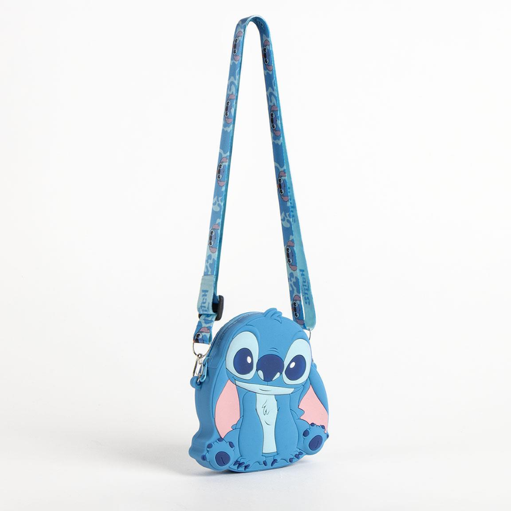 BORSETTA IN SILICONE STITCH DISNEY CON TRACOLLA REGOLABILE ACCESSORIO DA PASSEGGIO BAMBINI- 5924