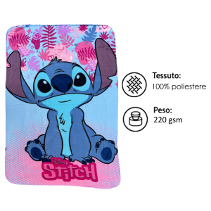 PLAID STITCH DISNEY COPERTA IN 100% POLIESTERE 220 GSM 100 X 140 CM PER BAMBINI - LIL36-5568