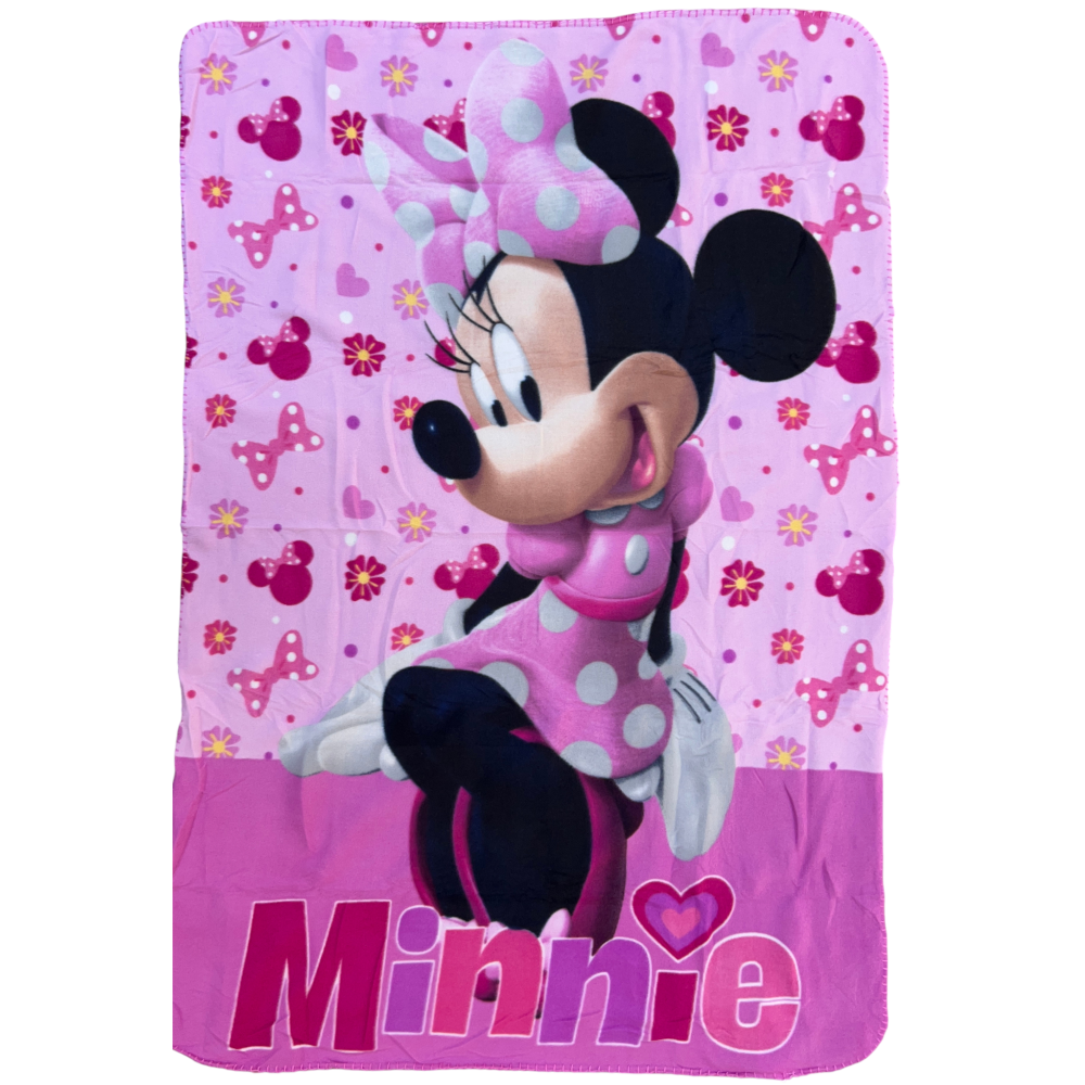PLAID MINNIE DISNEY COPERTA IN 100% POLIESTERE 220 GSM 100 X 140 CM PER BAMBINI - MIN36-5437