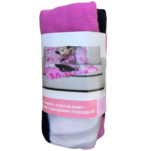 PLAID MINNIE DISNEY COPERTA IN 100% POLIESTERE 220 GSM 100 X 140 CM PER BAMBINI - MIN36-5437