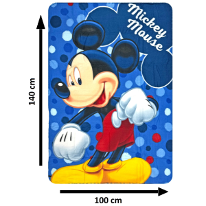 PLAID TOPOLINO DISNEY COPERTA IN 100% POLIESTERE 220 GSM 100 X 140 CM PER BAMBINI - MIC24-4228
