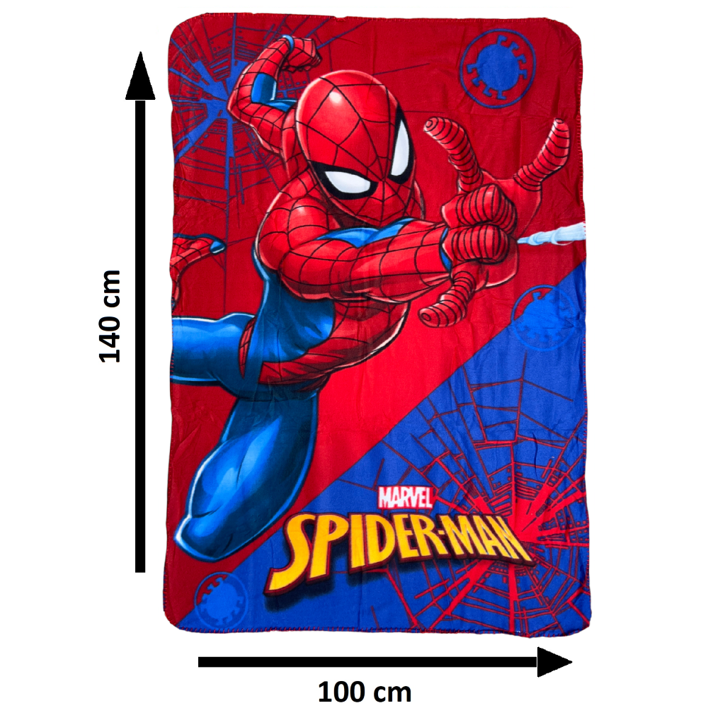 PLAID SPIDERMAN MARVEL COPERTA IN 100% POLIESTERE 220 GSM 100 X 140 CM PER BAMBINI - SPI24-4223