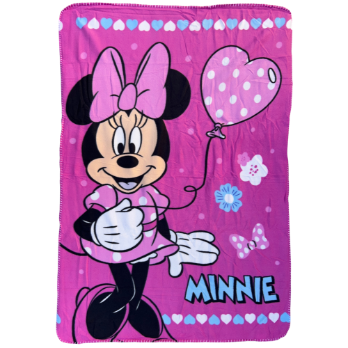 PLAID MINNIE DISNEY COPERTA IN 100% POLIESTERE 220 GSM 100 X 140 CM PER BAMBINI - JE12340CG