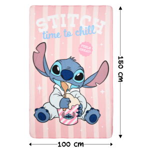 PLAID STITCH DISNEY COPERTA IN 100% POLIESTERE 220 GSM 100 X 150 CM PER BAMBINI - HY46014