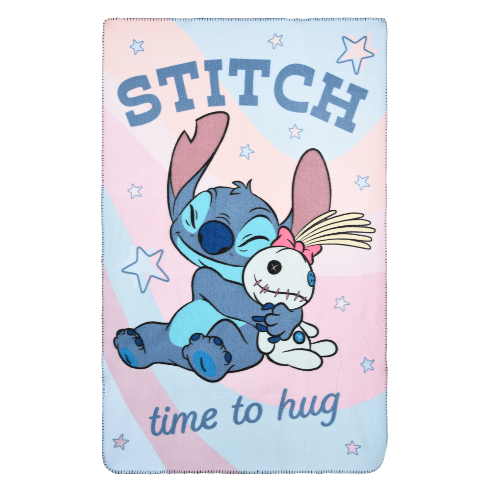 PLAID STITCH SCRUMP DISNEY COPERTA IN 100% POLIESTERE 220 GSM 100 X 150 CM PER BAMBINI - HY46015
