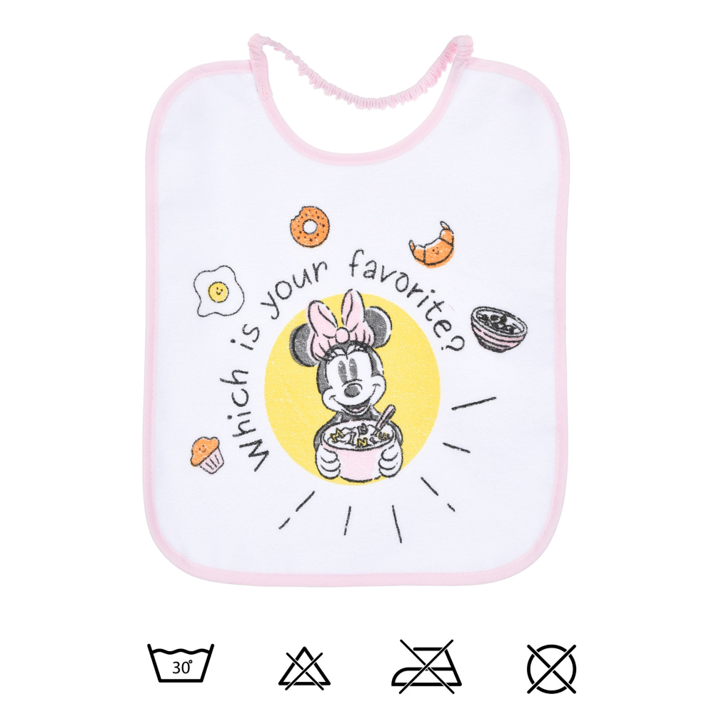 BAVETTE MINNIE DISNEY SET 6 BAVAGLINI 27 X 22,5 CM IN SPUGNA PER BAMBINI - HY00177