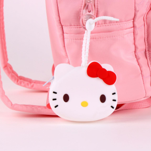 BORSA PASSEGGIO HELLO KITTY ZAINO CON PORTACHIAVI IN SILICONE 26 CM TEMPO LIBERO RAGAZZI - 5937