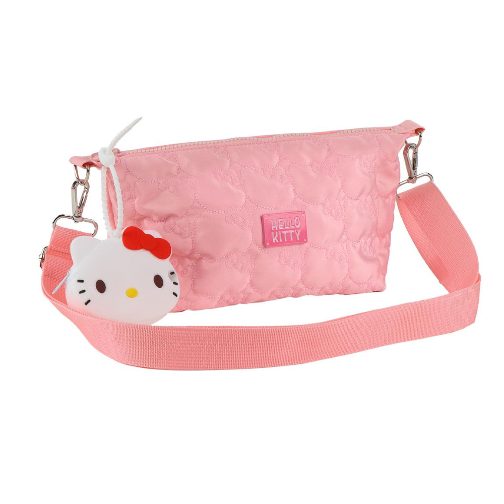 BORSETTA HELLO KITTY CON TRACOLLA REGOLABILE PORTACHIAVI ACCESSORIO DA PASSEGGIO BAMBINI- 5948