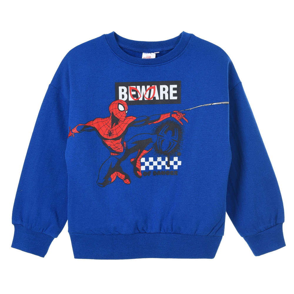 MAGLIONE SPIDERMAN MARVEL FELPA PER BAMBINI 3/8 ANNI - HY10031.BLUE