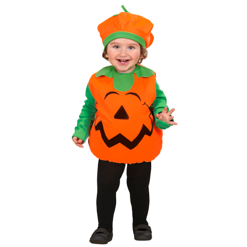 COSTUME TRAVESTIMENTO CARNEVALE ZUCCA COSTUME E COPRICAPO 1/3 ANNI HALLOWEEN - 1890Z