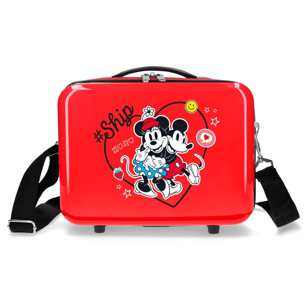 BEAUTY CASE MINNIE E TOPOLINO DISNEY BORSA VIAGGIO IN ABS ADATTABILE A TROLLEY - 4493922