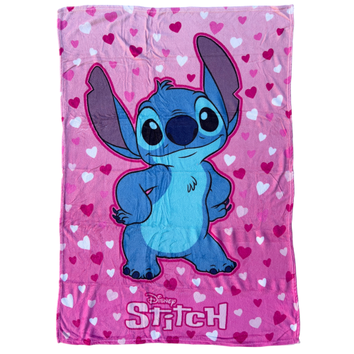 PLAID IN CORAL STITCH DISNEY COPERTA IN 100% POLIESTERE 100 X 140 CM PER BAMBINI - JE13560AD