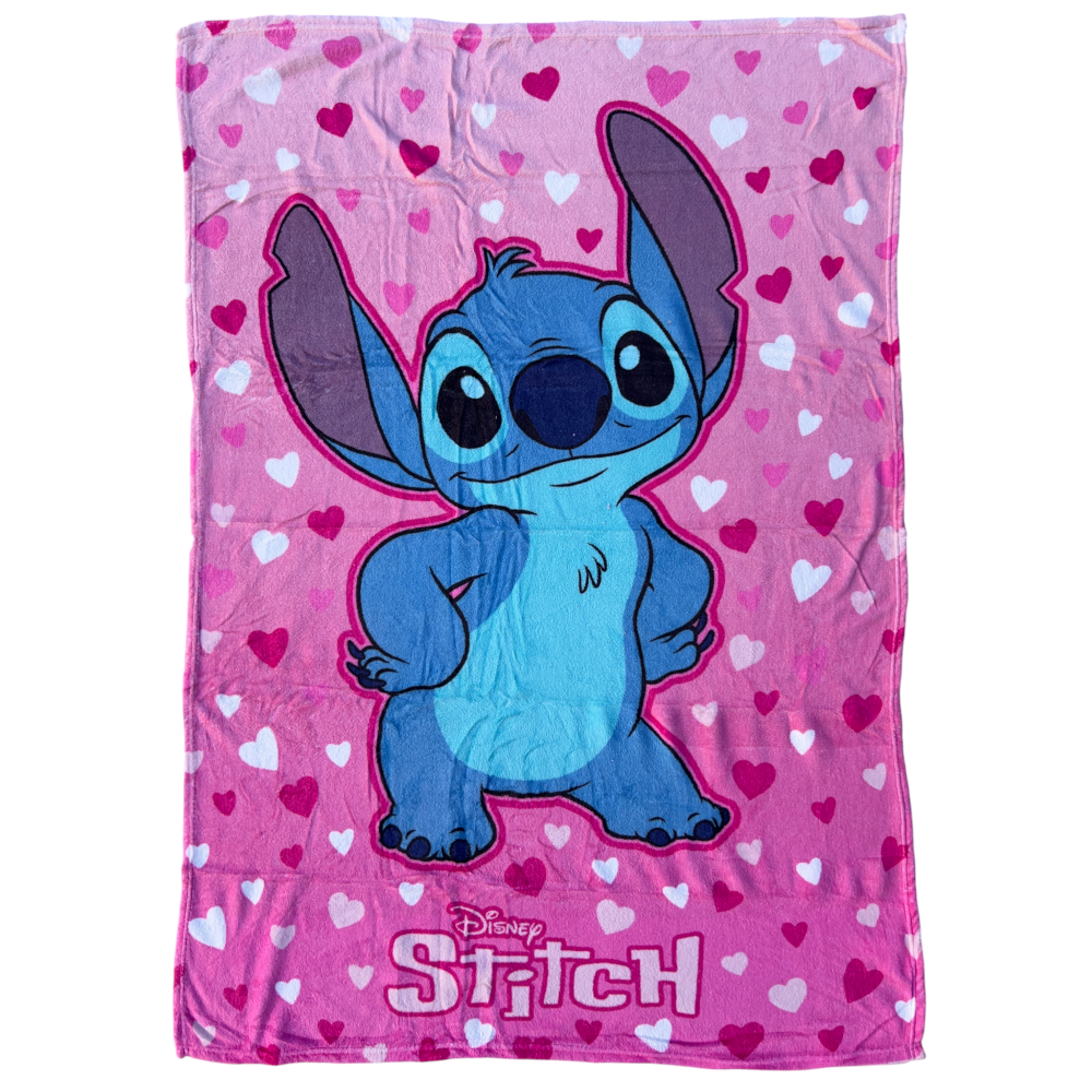 PLAID IN CORAL STITCH DISNEY COPERTA IN 100% POLIESTERE 100 X 140 CM PER BAMBINI - JE13560AD
