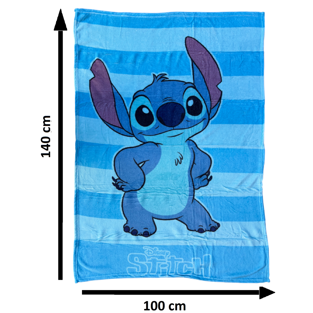 PLAID IN CORAL STITCH DISNEY COPERTA IN 100% POLIESTERE 100 X 140 CM PER BAMBINI - JE13520AD